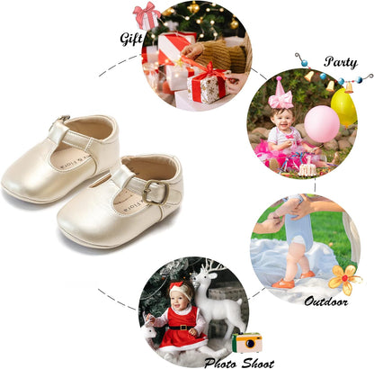 Soft Sole Leather Baby Shoes - Infant Baby Walking Shoes Moccasinss Rubber Sole Crib Shoes