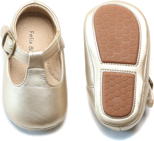 Soft Sole Leather Baby Shoes - Infant Baby Walking Shoes Moccasinss Rubber Sole Crib Shoes