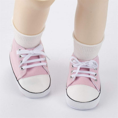 Unisex Baby Boys Girls High Top Sneaker Soft Anti-Slip Sole Newborn Infant First Walkers Canvas Denim Shoes